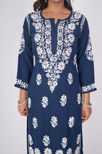 Load image into Gallery viewer, Bela Modal Chikankari Long Kurta