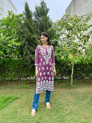 Bela Premium Modal Chikankari Long Kurti