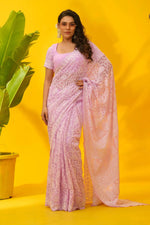 Load image into Gallery viewer, Gulzar Full Jaal Chikankari Saree-The Lucknowi Chikan
