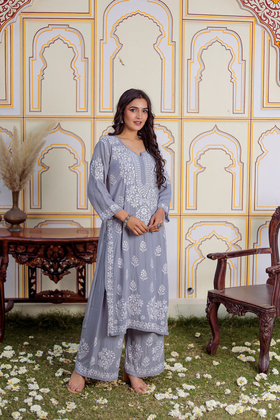 Saheli Modal Chikankari Kurti Sets