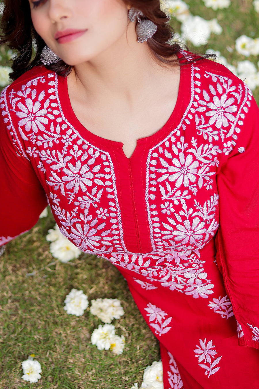 Saheli Modal Chikankari Kurti Sets