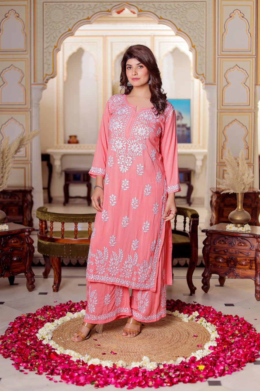 Saheli Modal Chikankari Kurti Sets