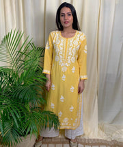 Saba Rose Modal Chikankari Long Kurta