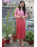 Load image into Gallery viewer, Maher Viscose 3D Work Long Chikankari Kurti
