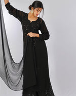 Load image into Gallery viewer, Surmai Premium Chikankari Viscose Mukaish Kurti Set
