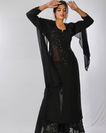 Load image into Gallery viewer, Surmai Premium Chikankari Viscose Mukaish Kurti Set
