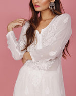 Load image into Gallery viewer, Surmai Premium Chikankari Viscose Mukaish Kurti Set
