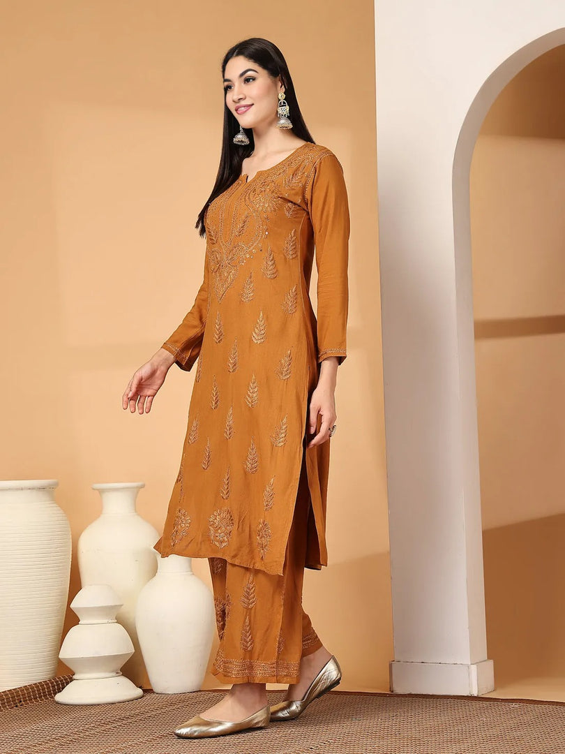 Aqsa Premium Chikankari Kurti Set