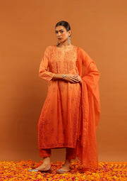 Karishma Kapoor Styled Mukaish Chikankari Chanderi Suit Set