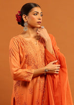 Load image into Gallery viewer, Karishma Kapoor Styled Mukaish Chikankari Chanderi Suit Set