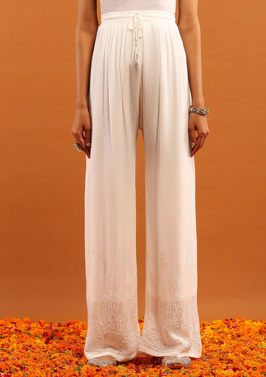 Anushka Styled Premium Strappy Chikankari Outfit Set