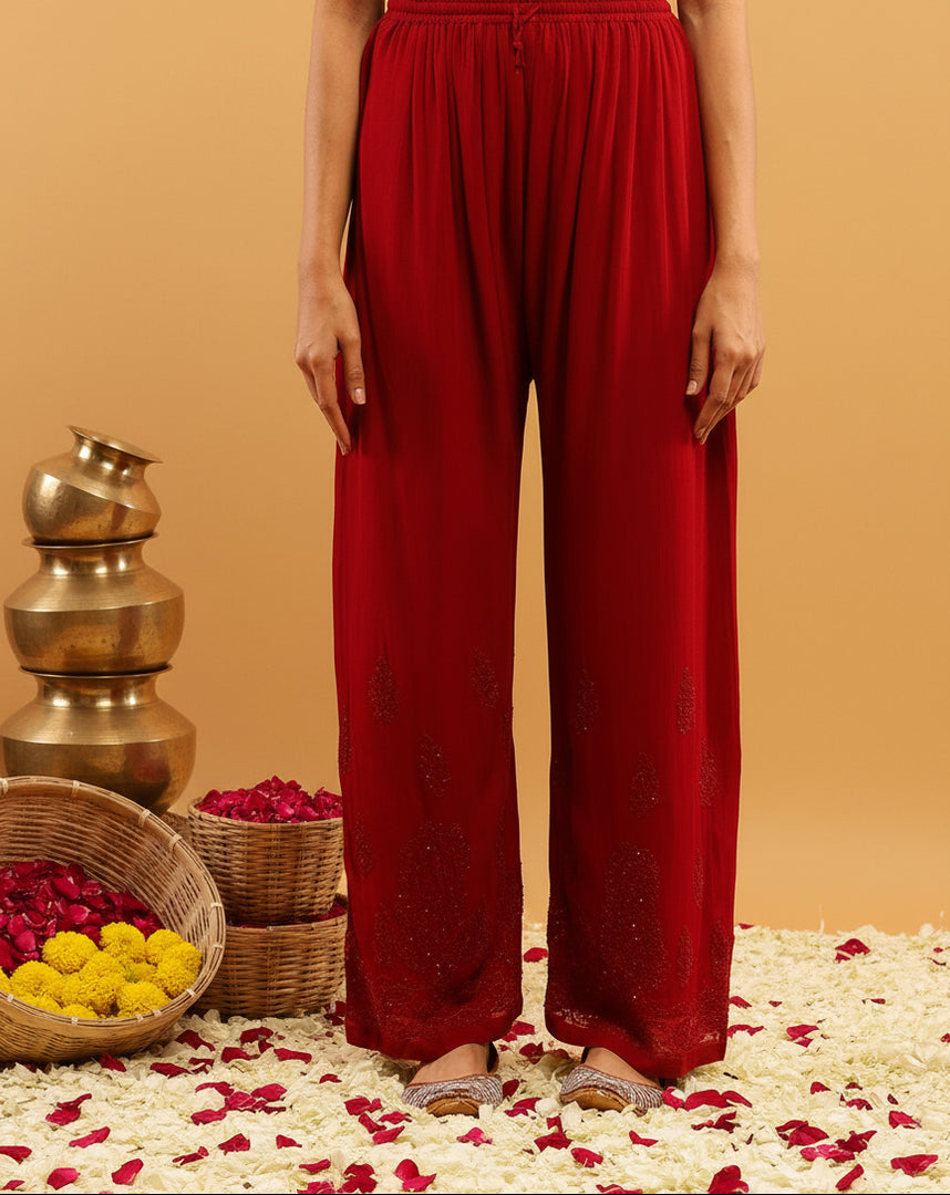 Nagma Chikankari And Mukaish Suit Set