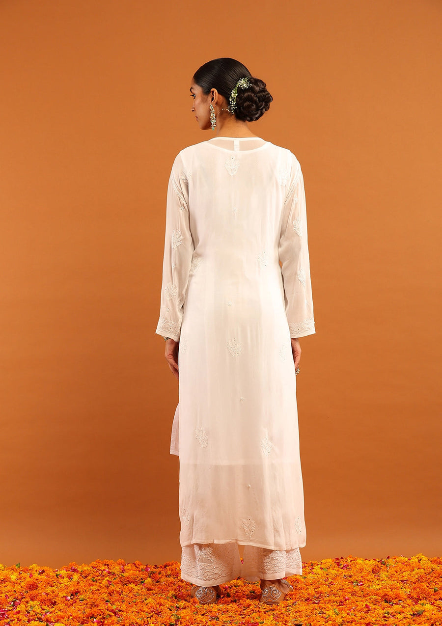 Nagma Chikankari And Mukaish Suit Set