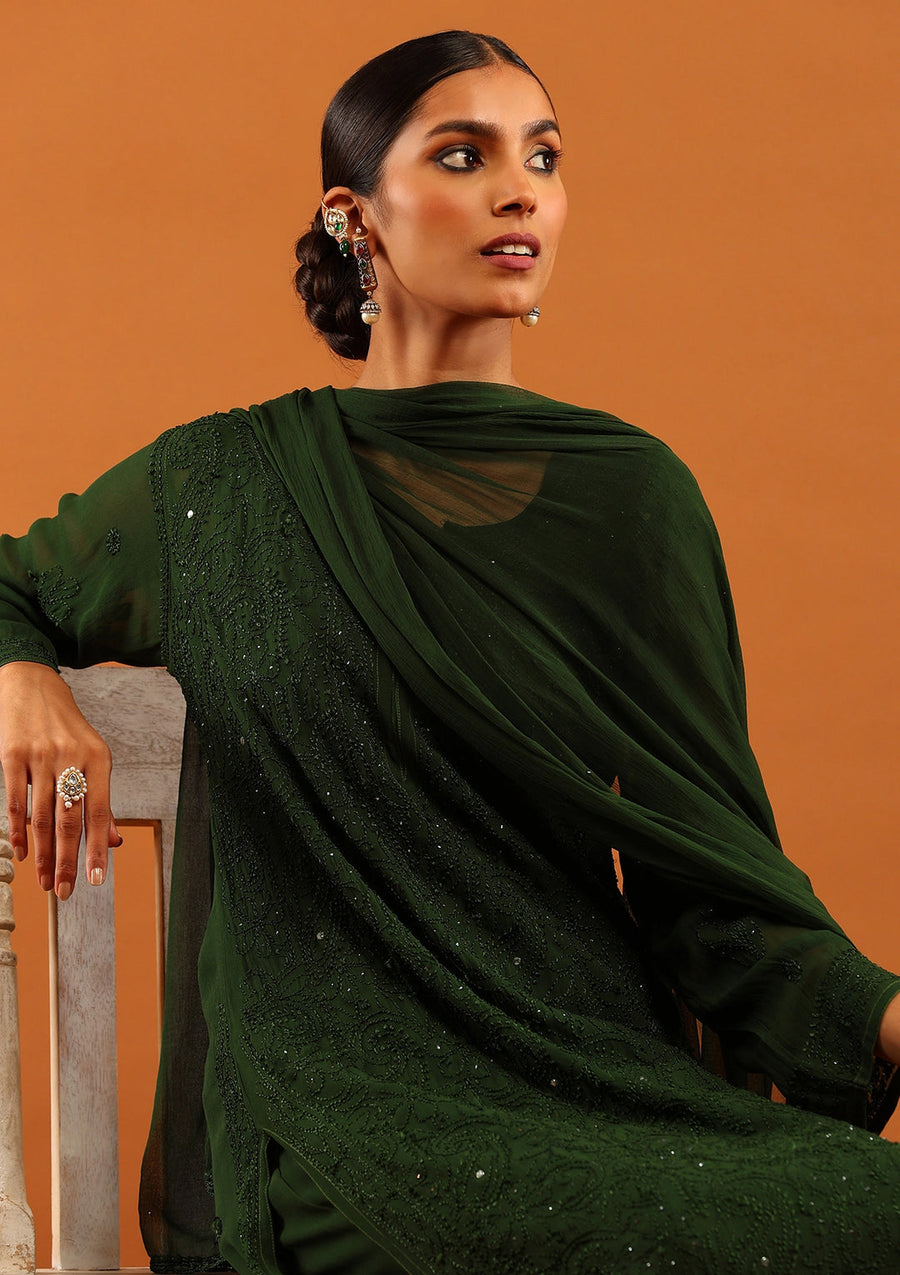 Nagma Chikankari And Mukaish Suit Set