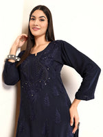 Load image into Gallery viewer, Aqsa Premium Chikankari Kurti Set
