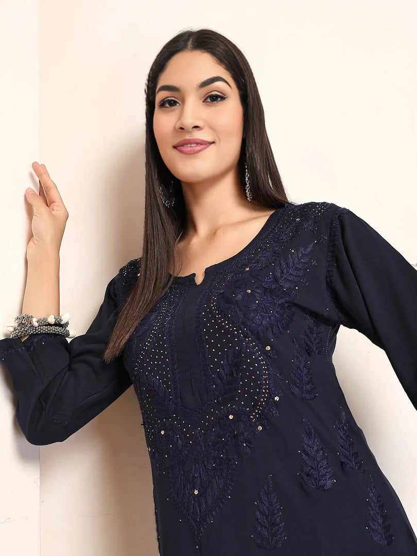 Aqsa Premium Chikankari Kurti Set