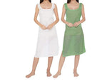 Load image into Gallery viewer, Set Of 2 Long Length Cotton Inners White Green WhatsApp To Customize Color Combo
