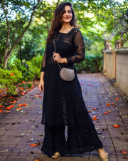 Zara Bootie Jaal Kurti Set-The Lucknowi Chikan